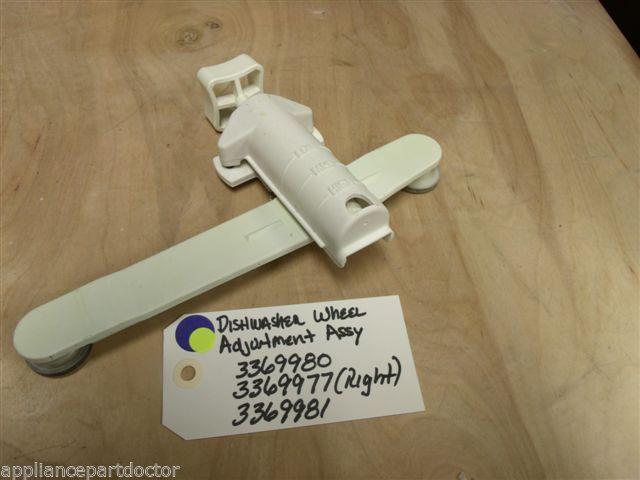 KENMORE DISHWASHER 3369980 3369977 3369981 RIGHT WHEEL ADJUSTMENT USED PART KENMORE DISHWASHER 3369980 3369977 3369981 RIGHT WHEEL ADJUSTMENT USED PART